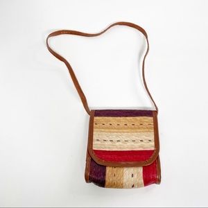 Woven Multi-Colored Crossbody Bag